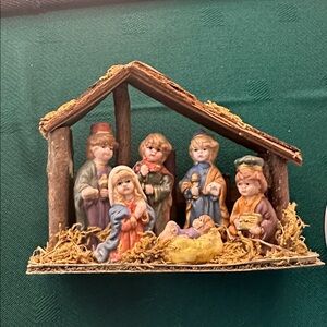 Christmas Nativity Set Vintage Dollar Store